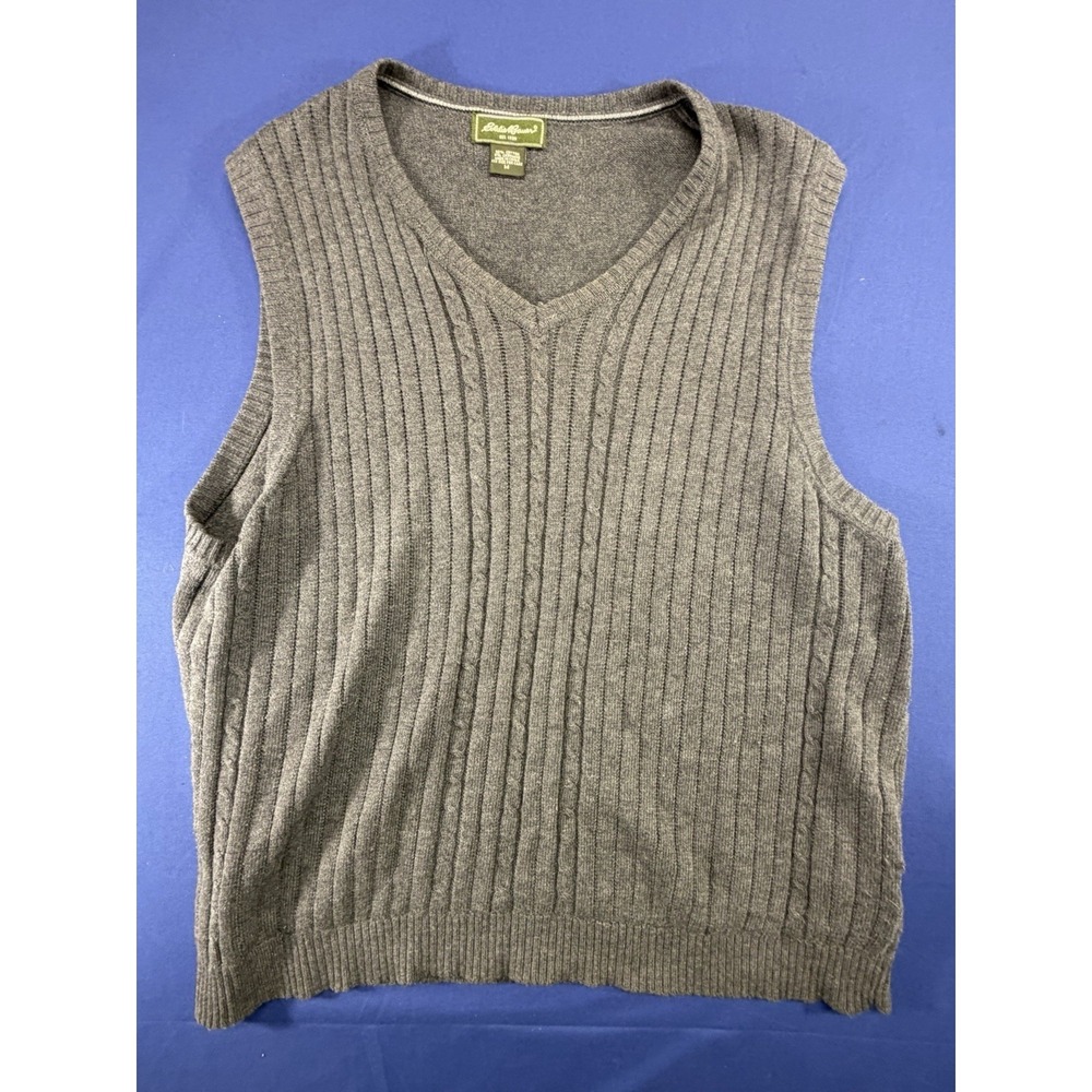 Vintage Eddie Bauer Cashmere Blend Sweater Vest Green Medium